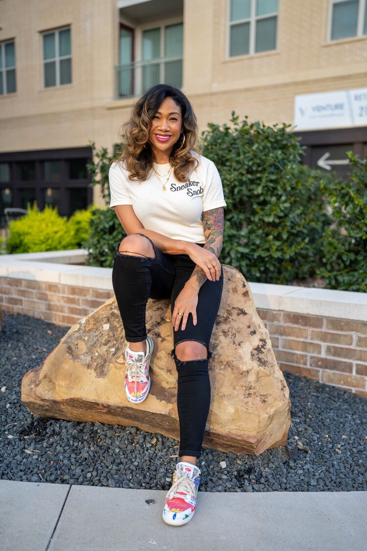 Cream Sneakers are my 💓 language dark grey font