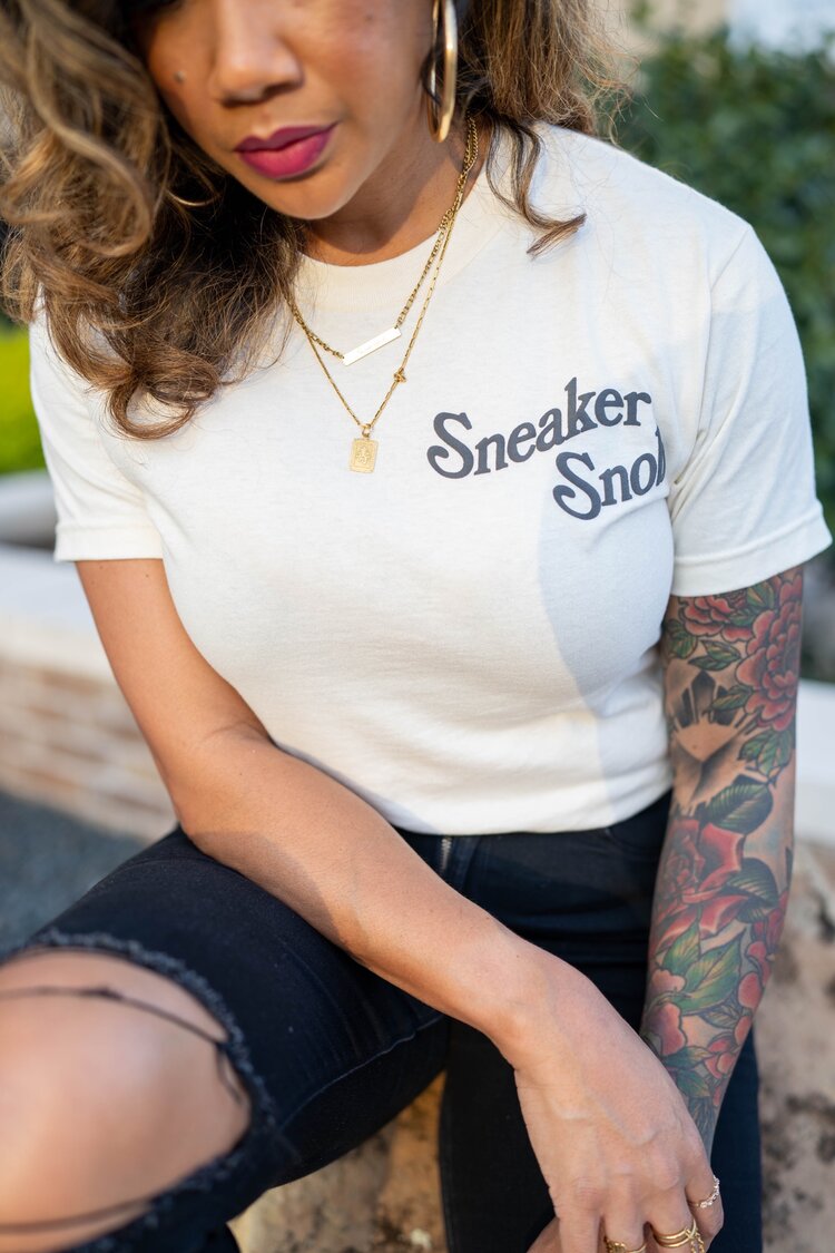 Cream Sneakers are my 💓 language dark grey font